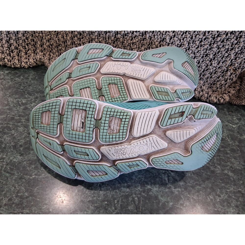 Hoka One One Women's Bondi 7 Running Sneakers Size 10 Teal Black Walking Shoes - Picture 11 of 16